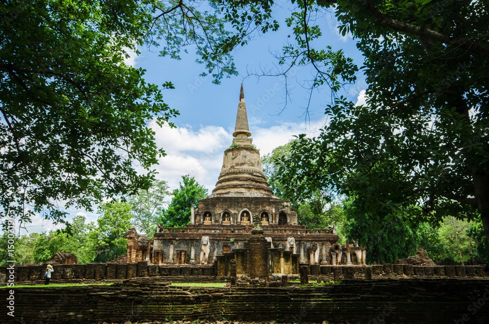 Sukothai historical park, Unesco world heritage. Chang Rop Temple ,Thailand