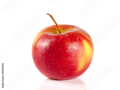 Fresh red apple isolated on white background