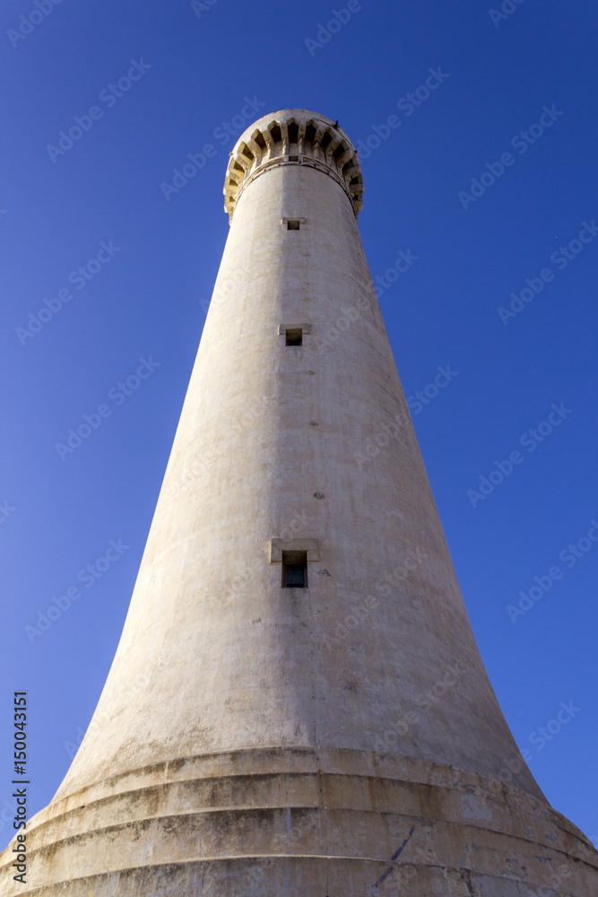Lighthouse El Aank with the sky background. Casablanca.