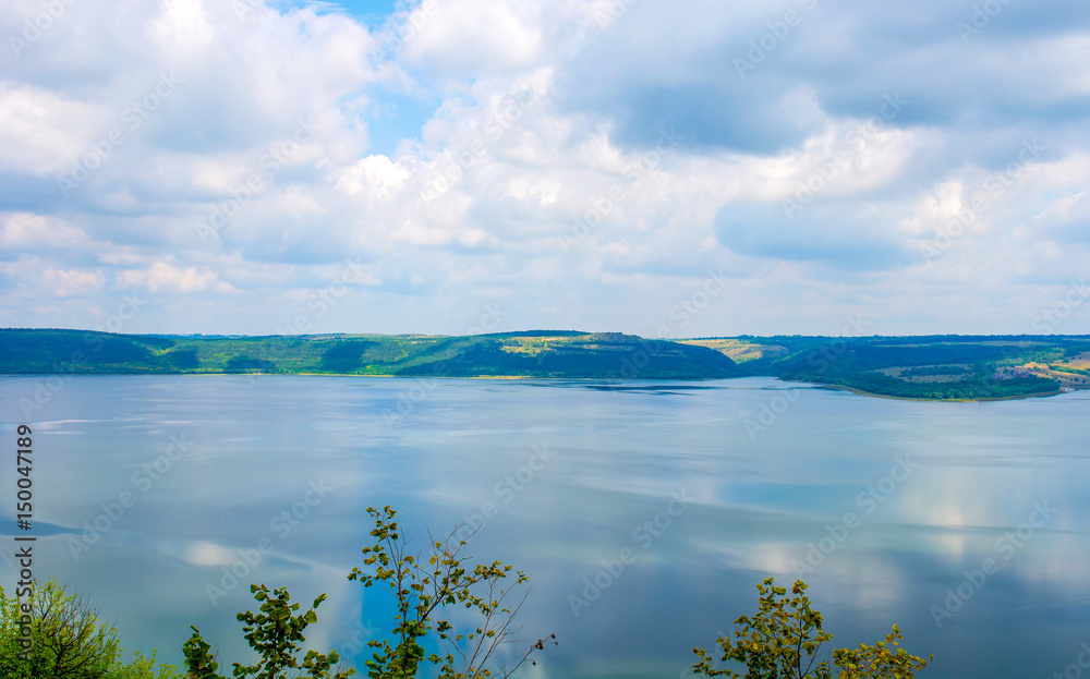 Photo of a beautiful blue bay at summer Photo of a beautiful blue bay at summer