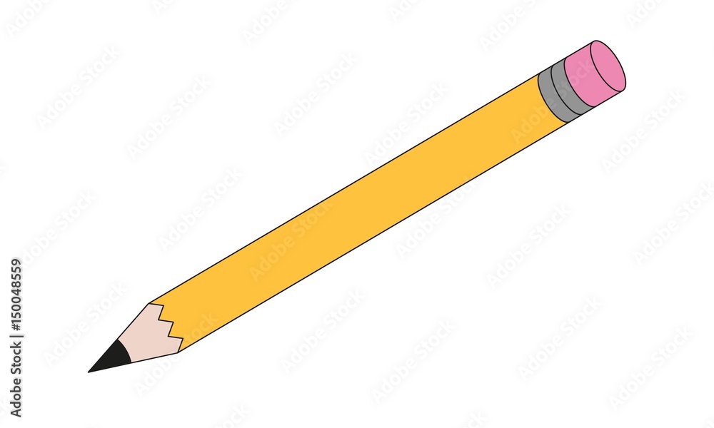 Stift - Bleistift mit Radiergummi Stock Vector | Adobe Stock