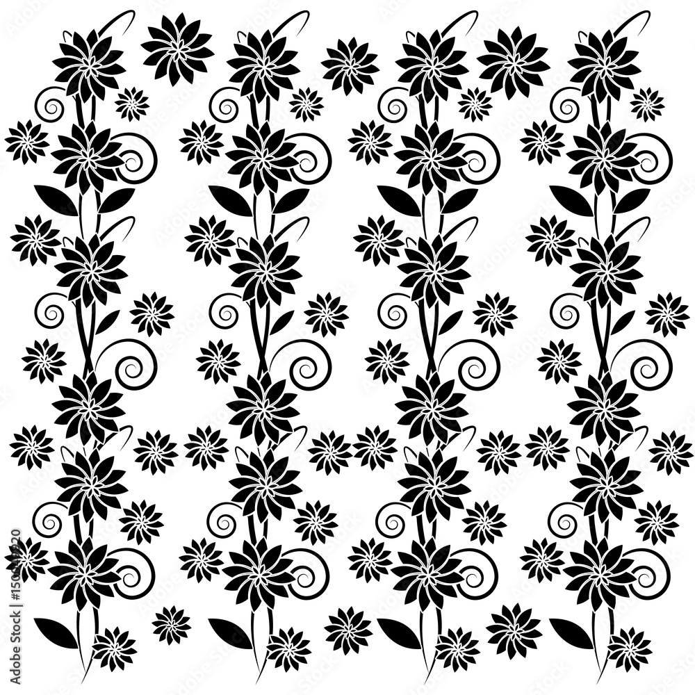 Fototapeta premium Flowers on white background