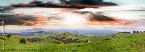 Australian countryside at sunset, New South Wales