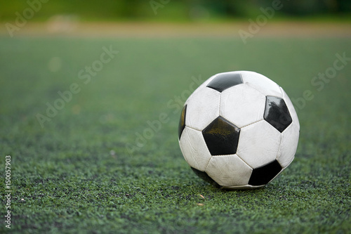 soccer ball on football field