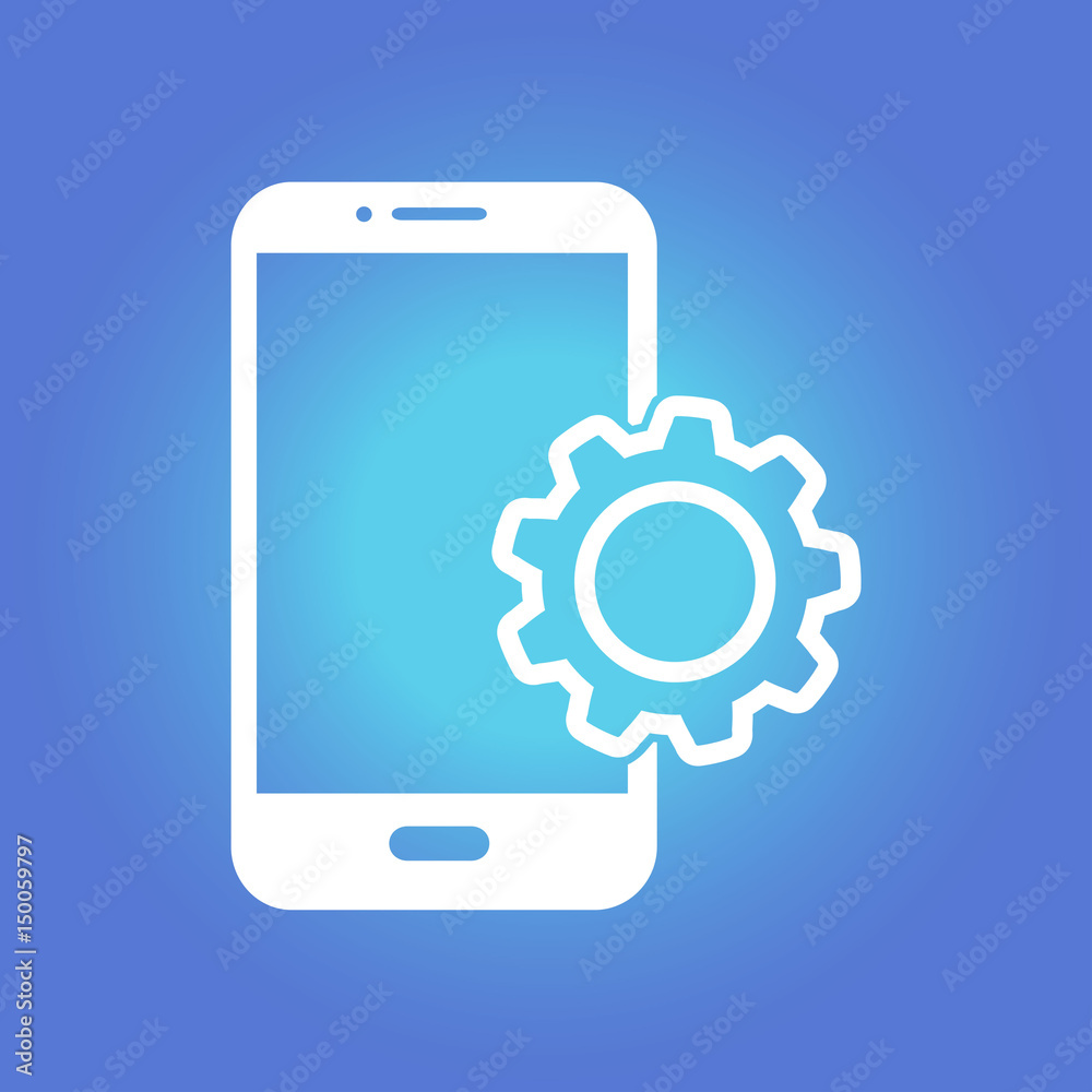 Smart phone services icon. Support for mobile users. Smart phone services icon. Support for mobile users.