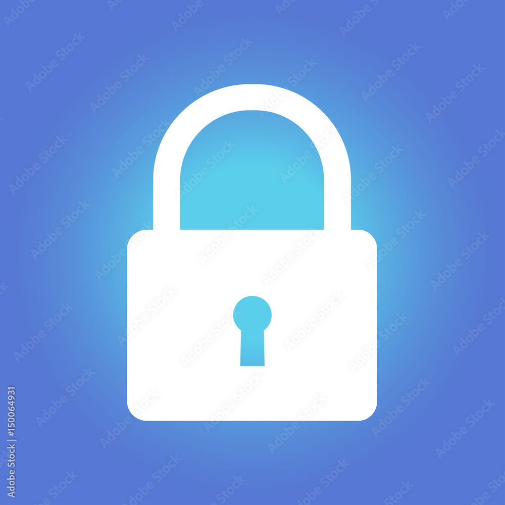 Lock icon. User login or authenticate icon. Flat design style. Lock icon. User login or authenticate icon. Flat design style.