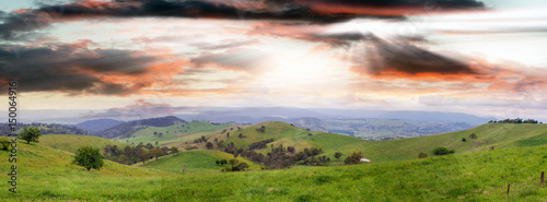 Australian countryside at sunset, New South Wales © jovannig