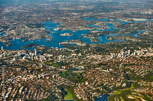 Photography Aerial view on Sydney, Double bay harbourside area