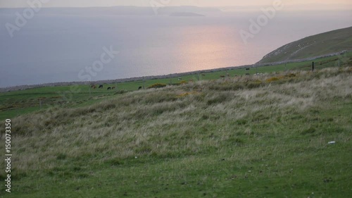 Sunset from Great Orme's Head coastline, Wales photo