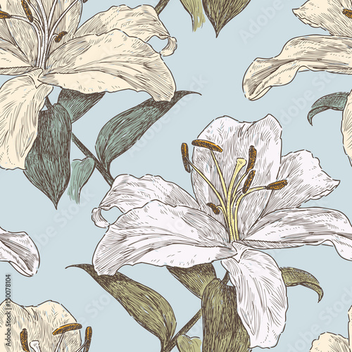 patttern of the garden lilies