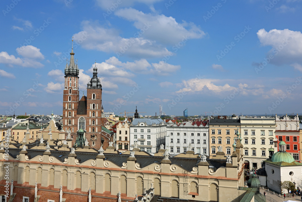 Marienkirche und Tuchhallen in Krakau