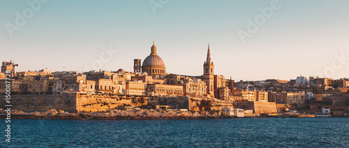 Valletta cinematic graded citiscape, Malta, EU