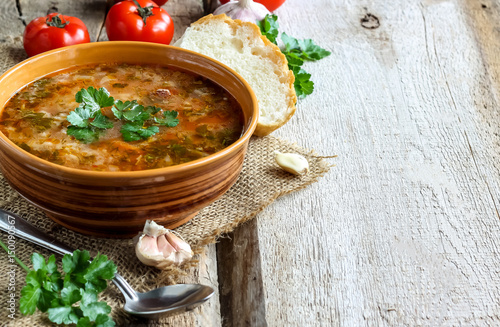 Georgian soup Kharcho