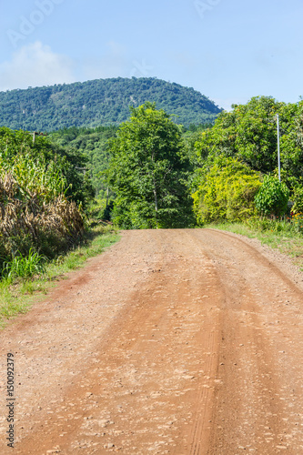 Dirt road in countryside