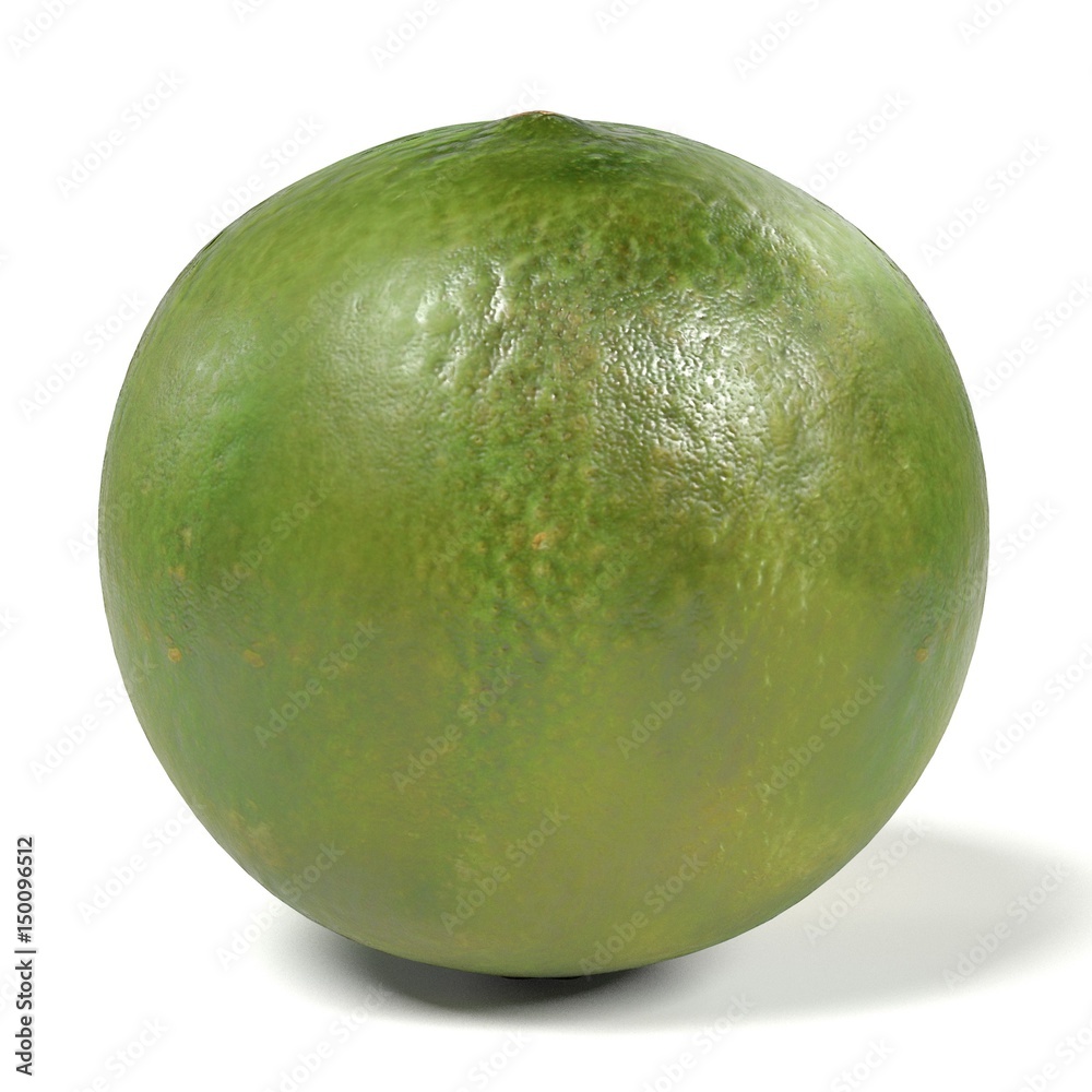 realistic 3d render of lime on white backround realistic 3d render of lime on white backround