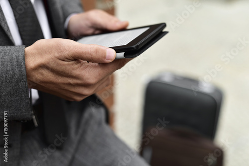 young businessman using a tablet