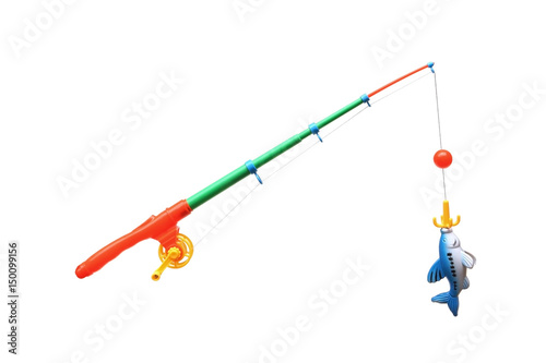 Schilderij op canvas Toy - Colorful plastic fishing rod for kids