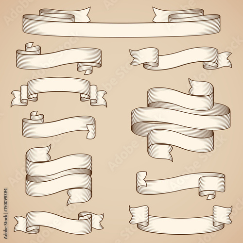 Vintage Ribbon Banners