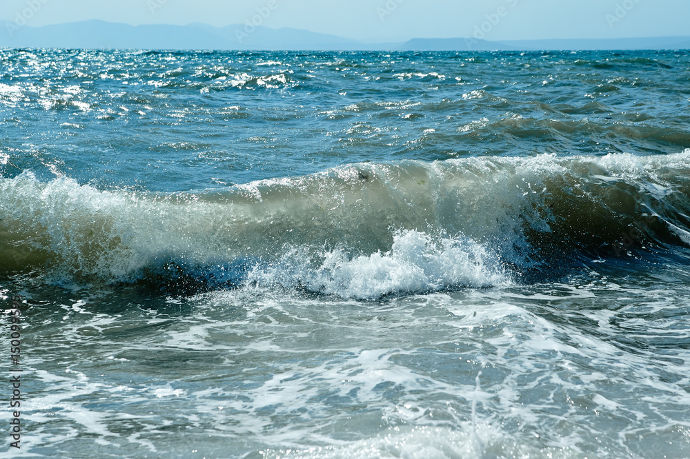 Storm on the sea. On the beach by the sea, marine background. Storm on the sea. On the beach by the sea, marine background.