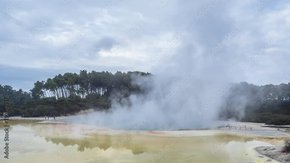 hampaign Pool, Geothermalgebiet Wai-O-Tapu , Rotorua, Region Waikato, Neuseeland, Nordinsel hampaign Pool, Geothermalgebiet Wai-O-Tapu , Rotorua, Region Waikato, Neuseeland, Nordinsel