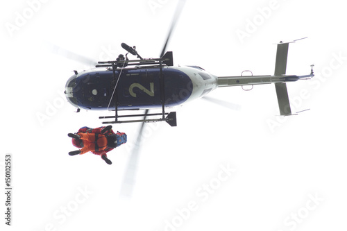 Polizeihubschrauberstaffel Hessen übt Luftrettung