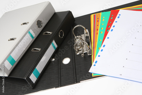 Folders for paper. Note paper.