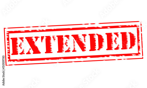 EXTENDED Red Stamp Text on white backgroud