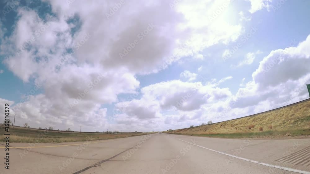 POV point of view -Driving East on interstate highway 76 in the Spring