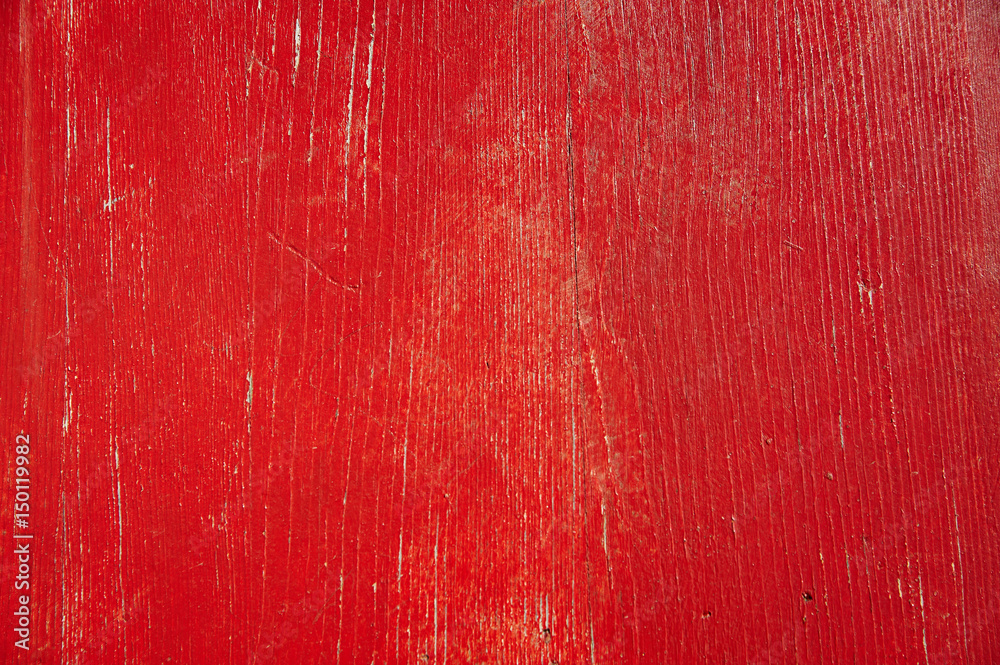 Naklejka premium painted old wooden wall. red background
