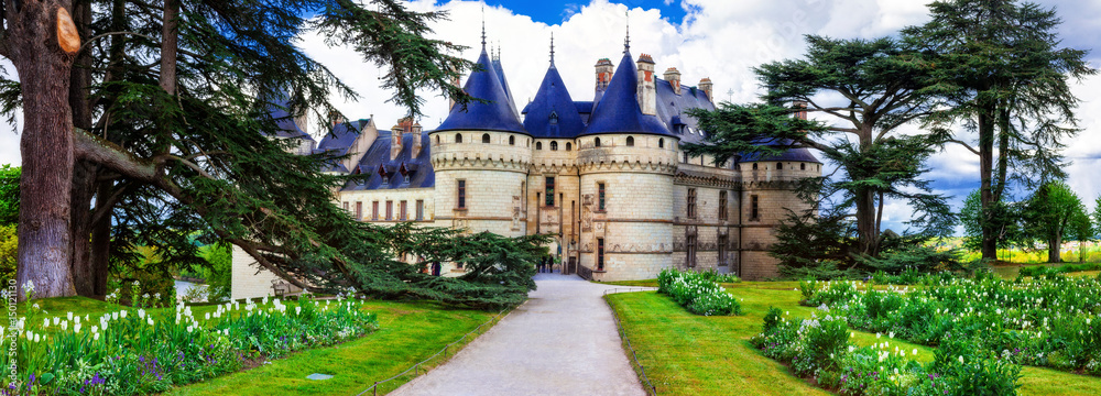 Fototapeta Najpiękniejsze zamki w Europie - Chaumont-sur-Loire, Dolina Loary, Francja