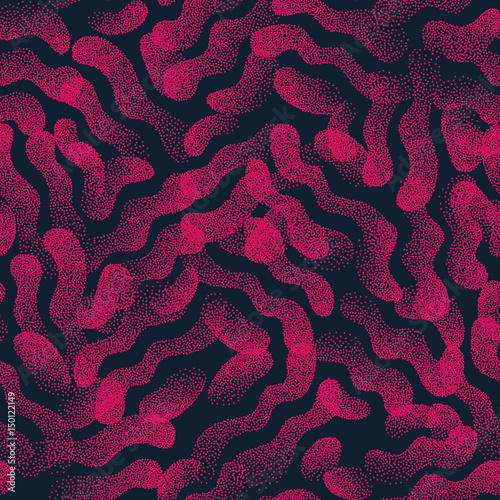 Vector Abstract Stippled Weird Seamless Pattern