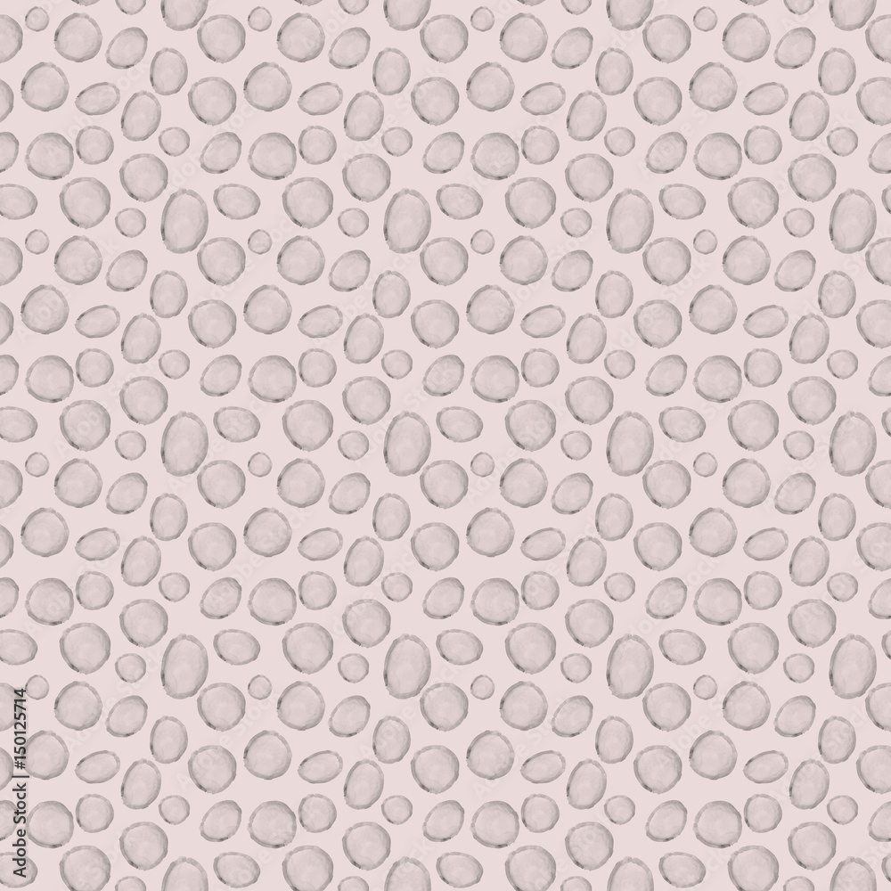Seamless pattern. Watercolor shapes on pink background.