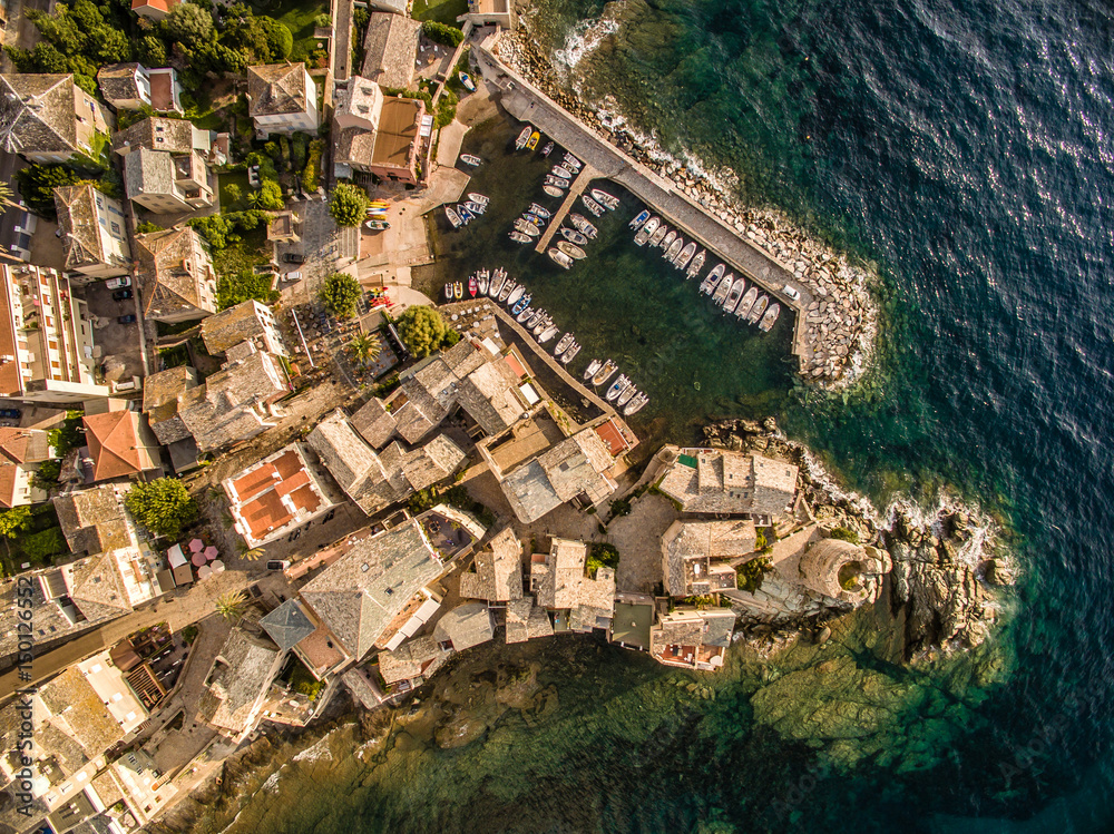 Erbalunga on corse from above