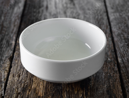 empty bowl on wood