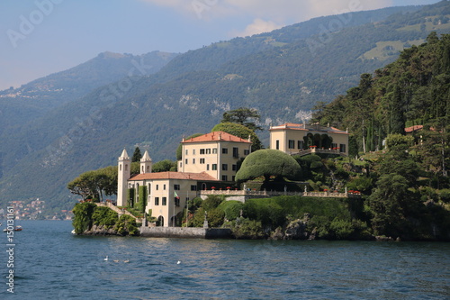 Peninsula of Lavedo in Lenno at Lake Como, Lombardy Italy  photo