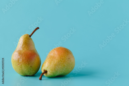 Two pears. Organic fruit.