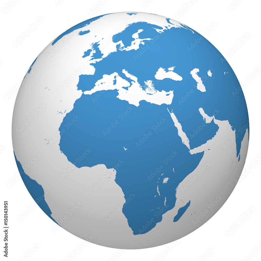 Fototapeta premium High resolution world illustration