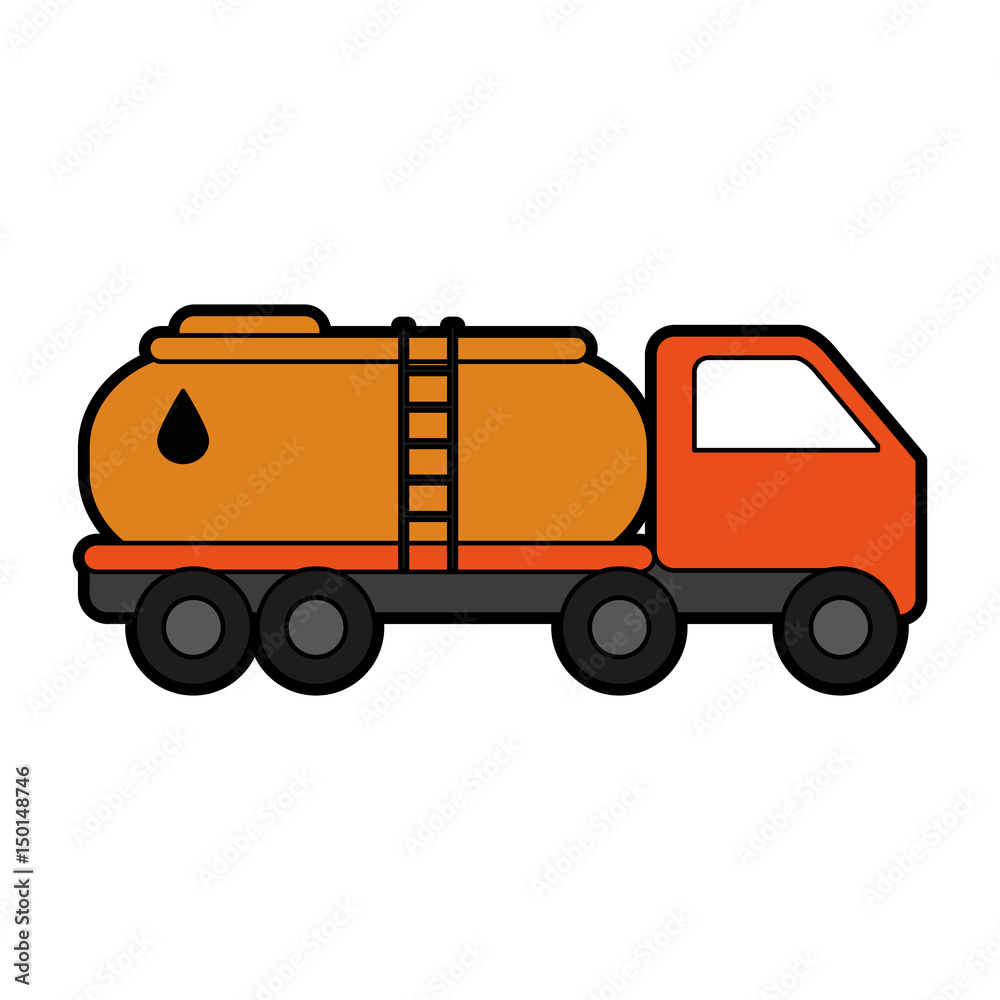 cistern truck oil industry related icon image vector illustration design 