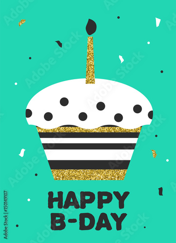 Hapy B-Day Cup-Cake