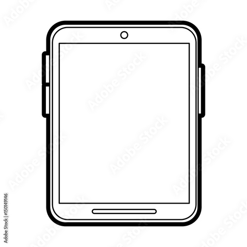 modern cellphone icon image vector illustration design  black line