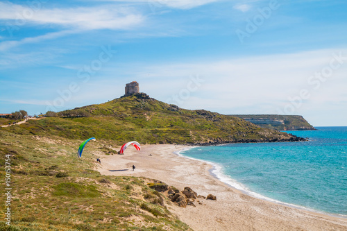 Sardinia, Italy: San Giovanni di Sinis in beautiful sun. Beautiful coast photo