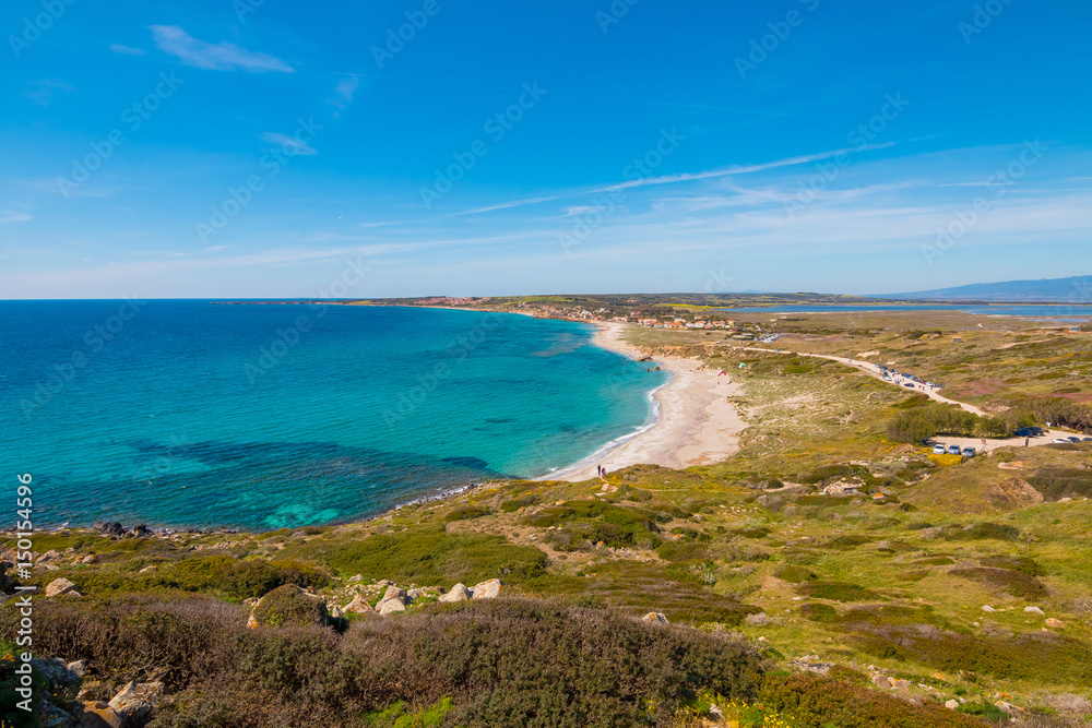 Sardinia, Italy: San Giovanni di Sinis in beautiful sun. Beautiful coast Sardinia, Italy: San Giovanni di Sinis in beautiful sun. Beautiful coast