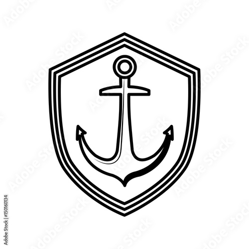 Anchor marine symbol icon vector illustration graphic design