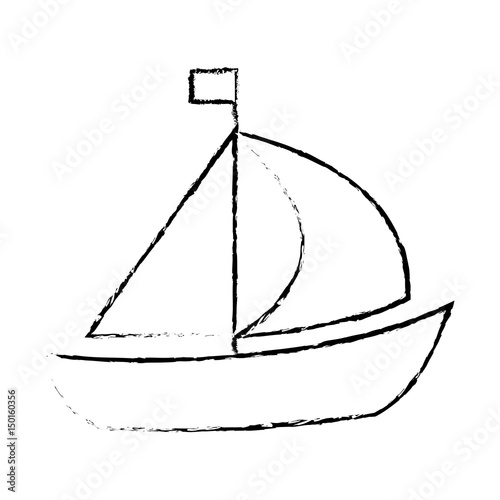 Sea ship transport icon vector illustration graphic design