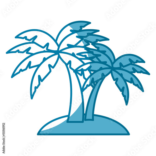 Beach palm tree icon vector illustration graphic design