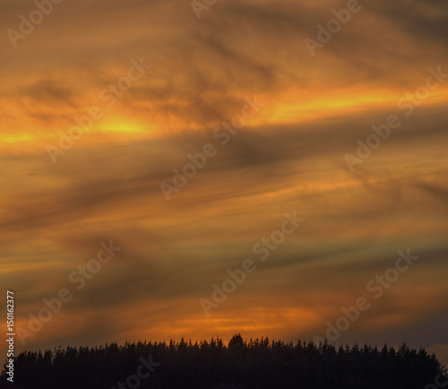 Cloudy formations at the golden hour