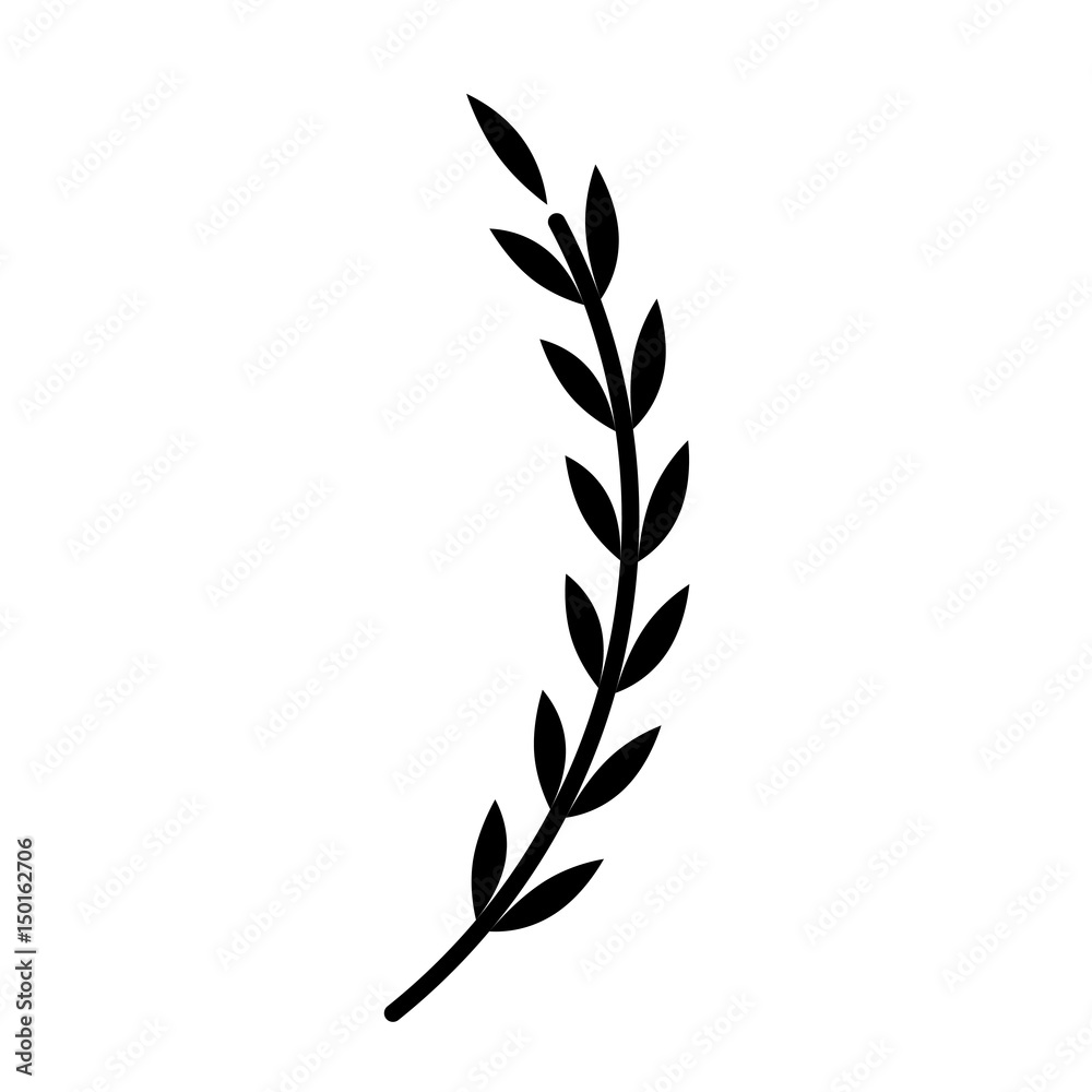 Fototapeta premium Leaves wreath ornament icon vector illustration graphic design