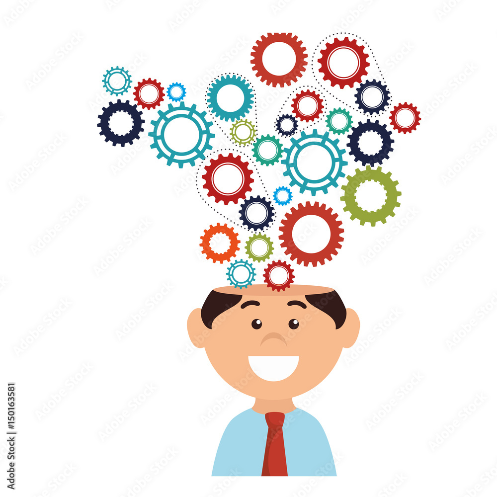 Businessman big ideas icon vector illustration graphic design Businessman big ideas icon vector illustration graphic design