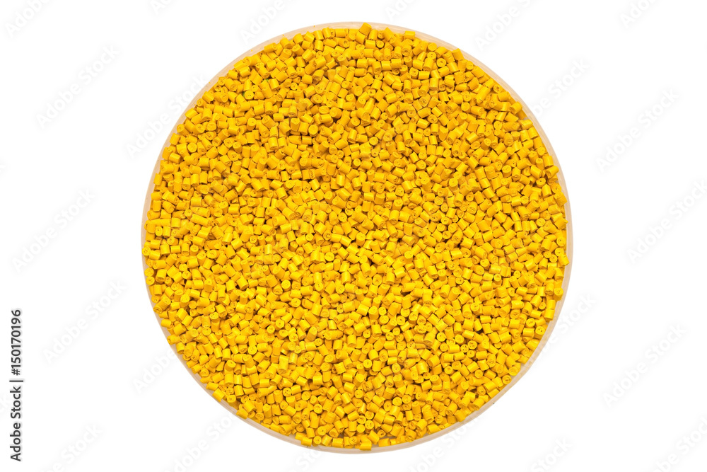 The plastic granules. Polymeric dye isolated on white background. The plastic granules. Polymeric dye isolated on white background.