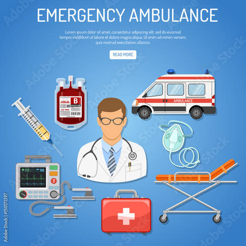 medical emergency ambulance concept